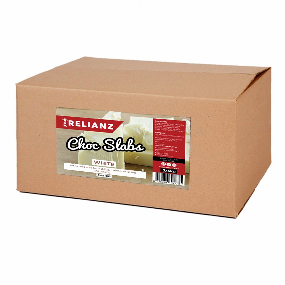 Choc Block Slab White 5kg — Chocolate Slabs — RELIANZ