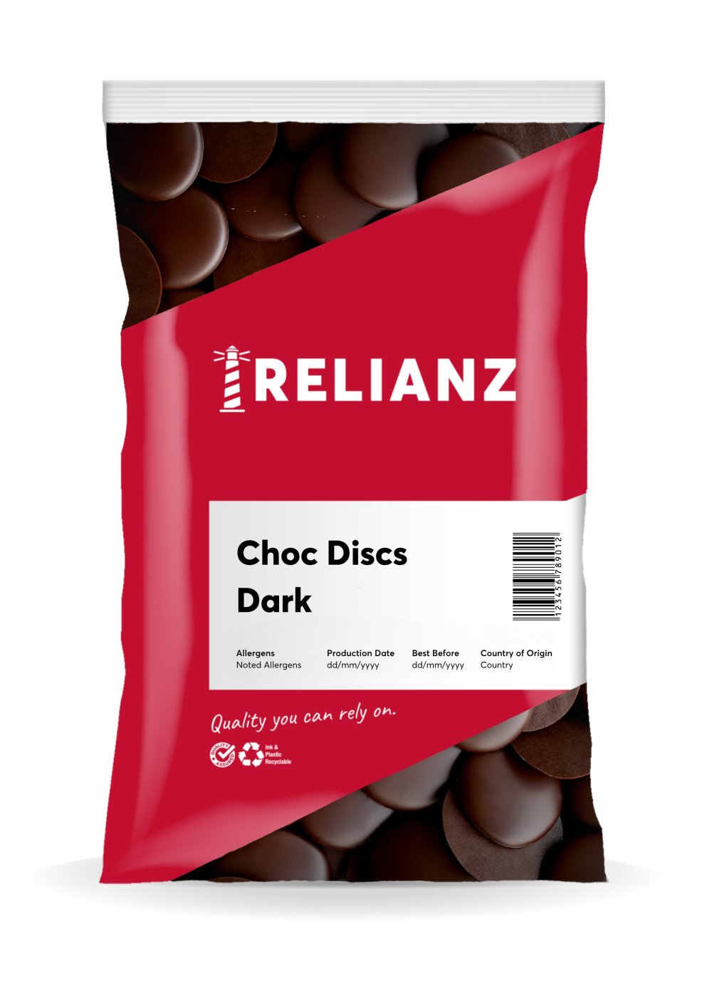 Choc Discs Dark Coating — Chocolate Coatings — RELIANZ