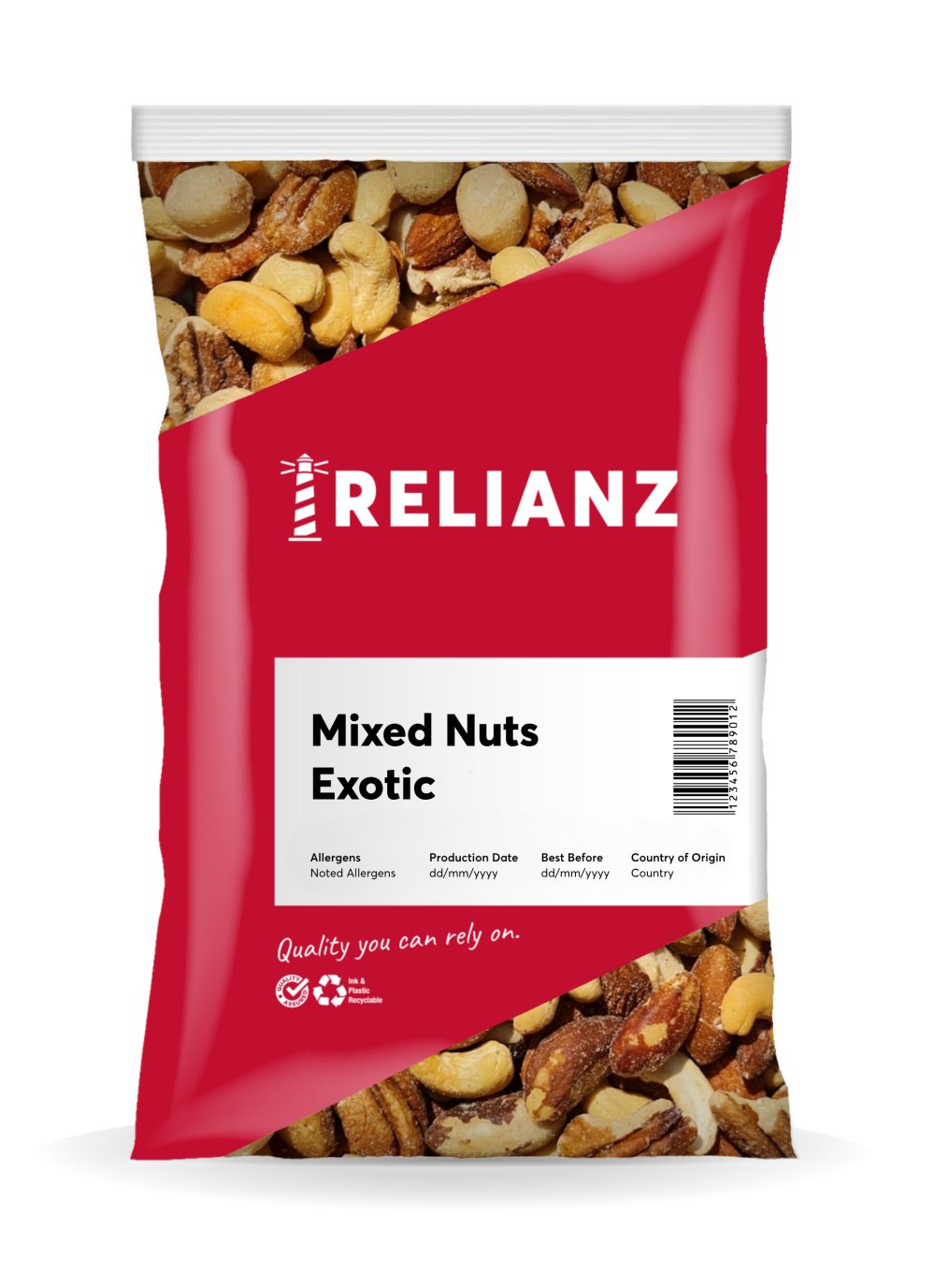 Mixed Nuts Exotic Raw — Nut Mixes — RELIANZ