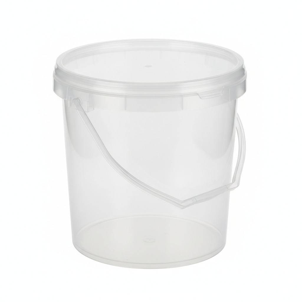 Bucket Clear Flexi + Clear Lid